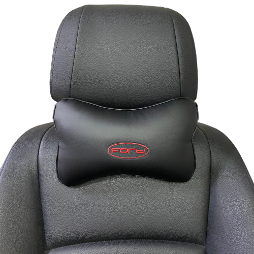 Подушки под шею Подушка под шею черная с вышивкой Ford black (Красная)